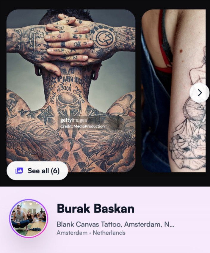 Artist search preview